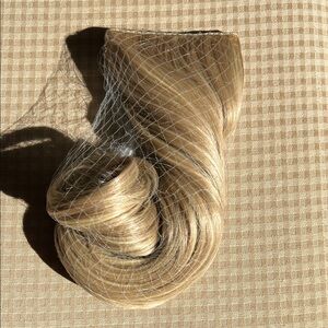 Blonde Clip-In Hair Extension - Natural Light Blonde with a soft curl